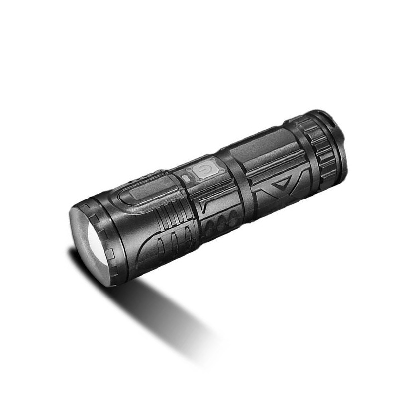 White laser telescopic zoom flashlight