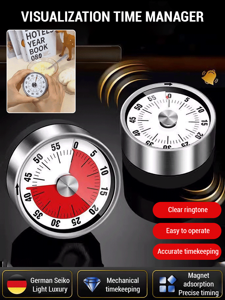 Metallic Timer 【Time Management】Multi-purpose stainless steel timer