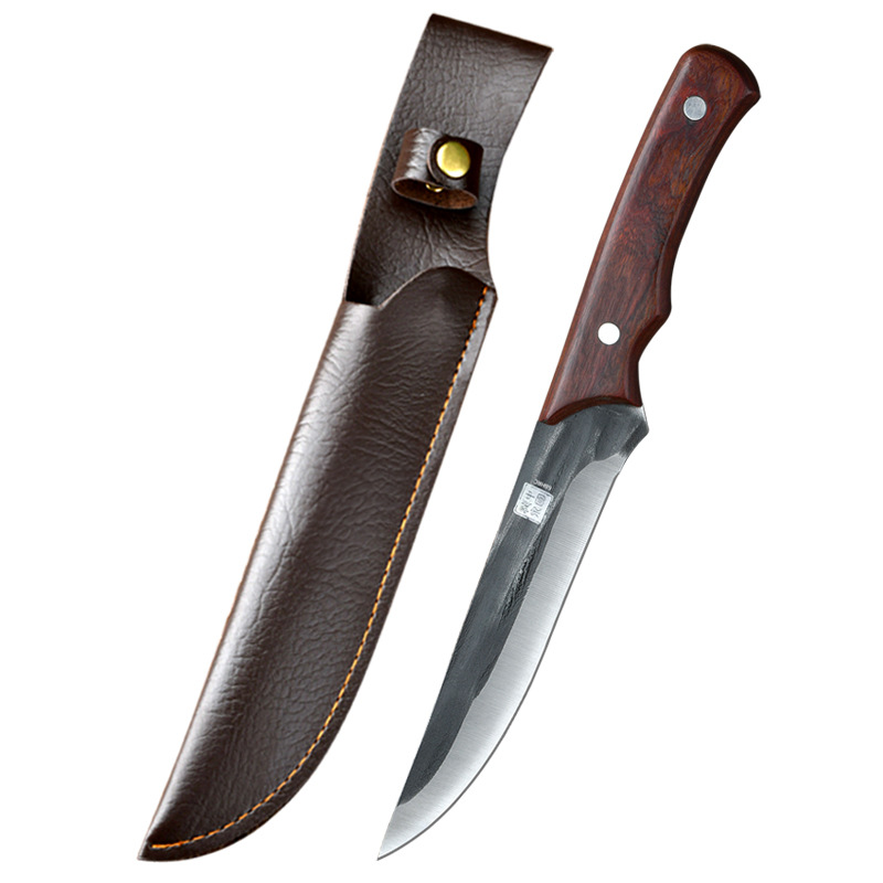 Traditional Iron-Cutting Bone Carving Knife Forged by Ancient Methods