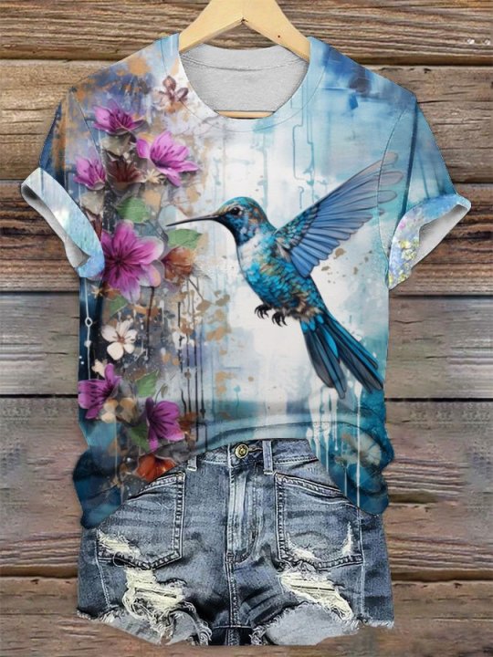 Regular Fit Long Sleeve Shirt - Random Mixed Panel Animal