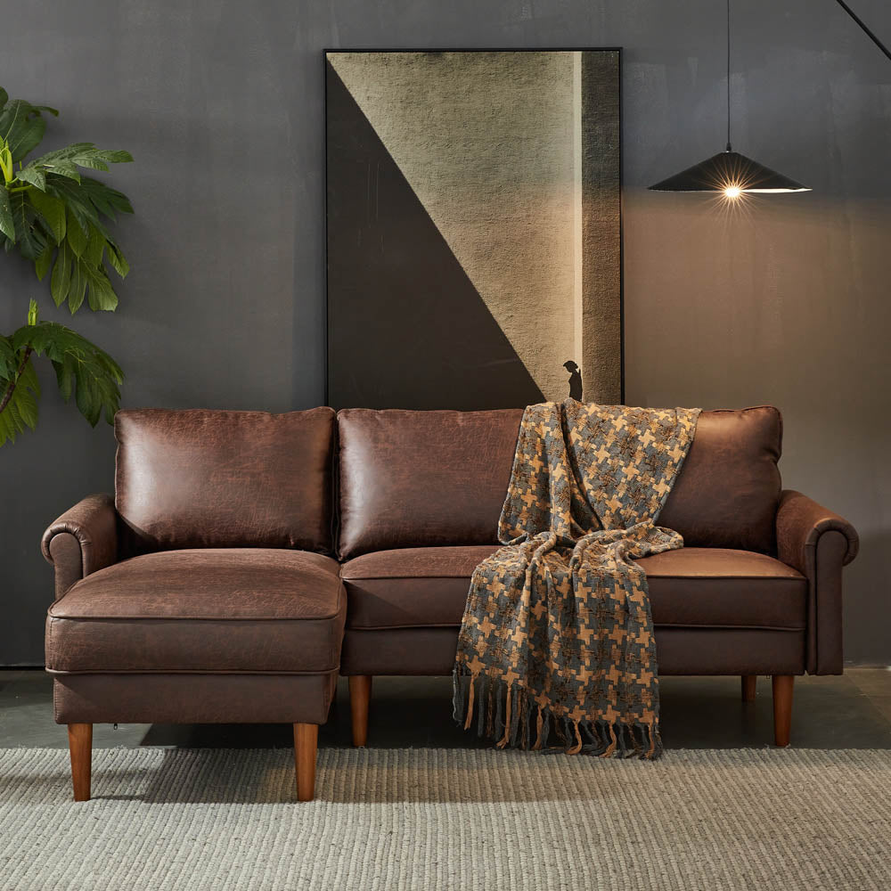 Living Room 81.50" Wide Sectional Chaise Sofa, L-Shaped Couch