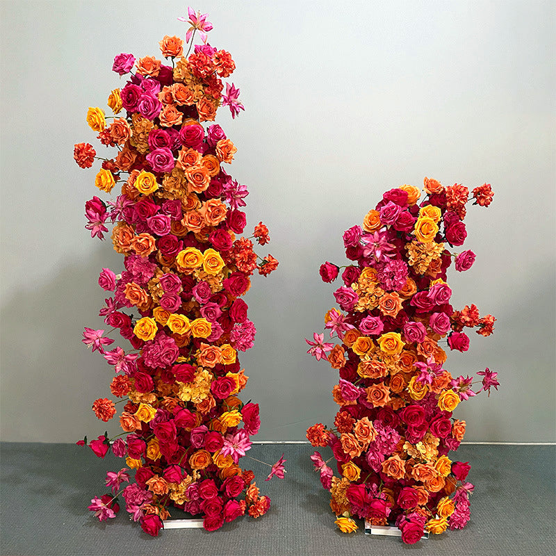 2PK Orange Stand Flower Event Decor