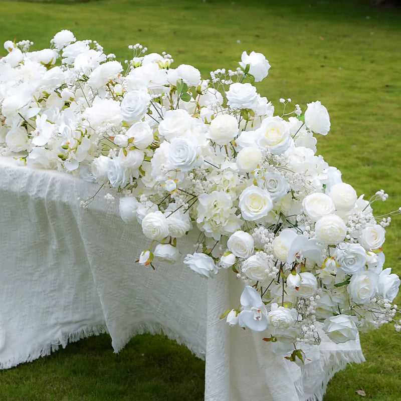 White Artificial Flower Wedding Table Decor