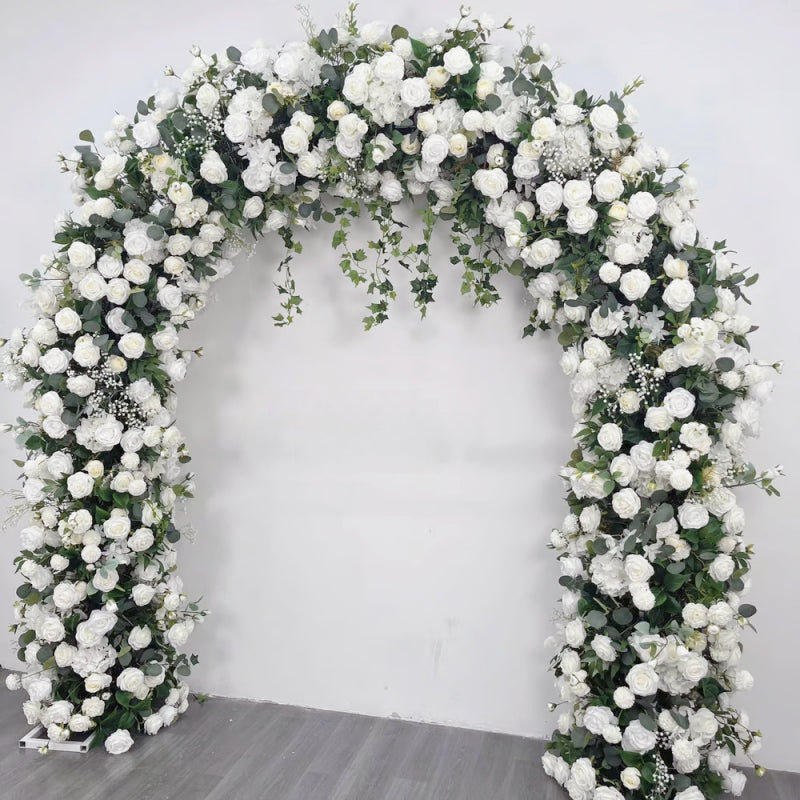 White And Green Wedding Arch Artificial Flower Decor