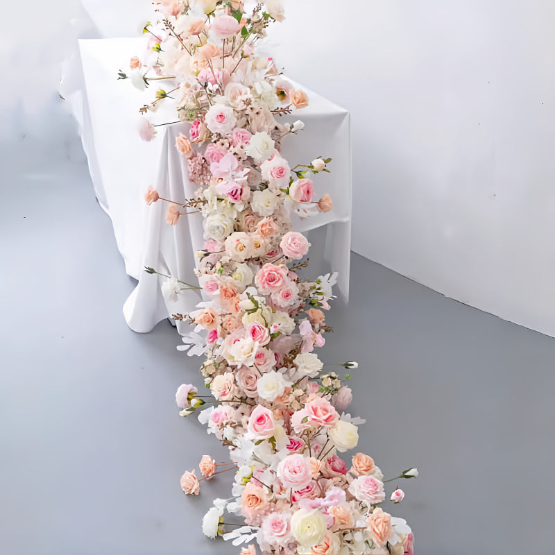 Pink Faux Floral Table Decor