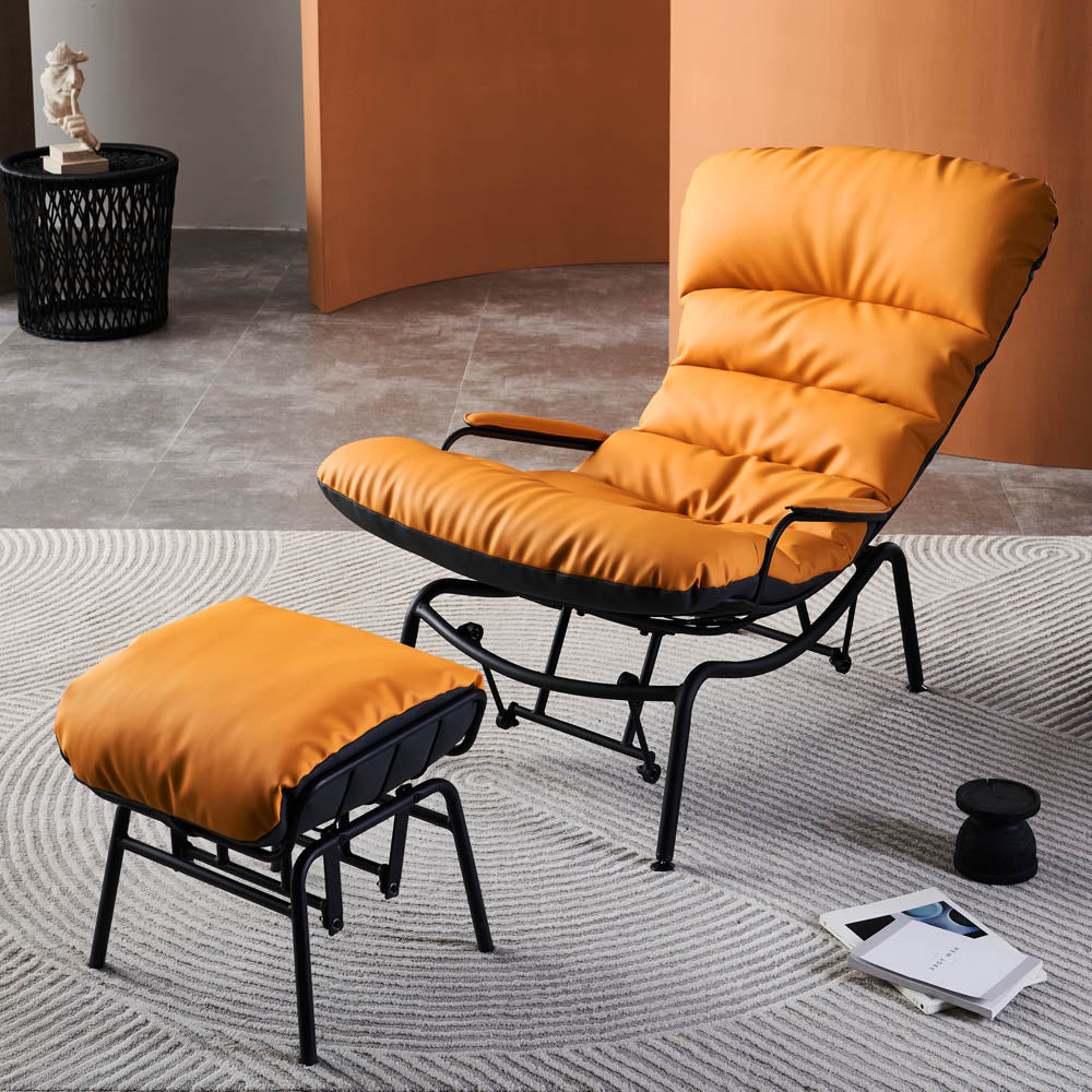 Rocking Chair with Ottoman, Multi-Color, 110° Recliner