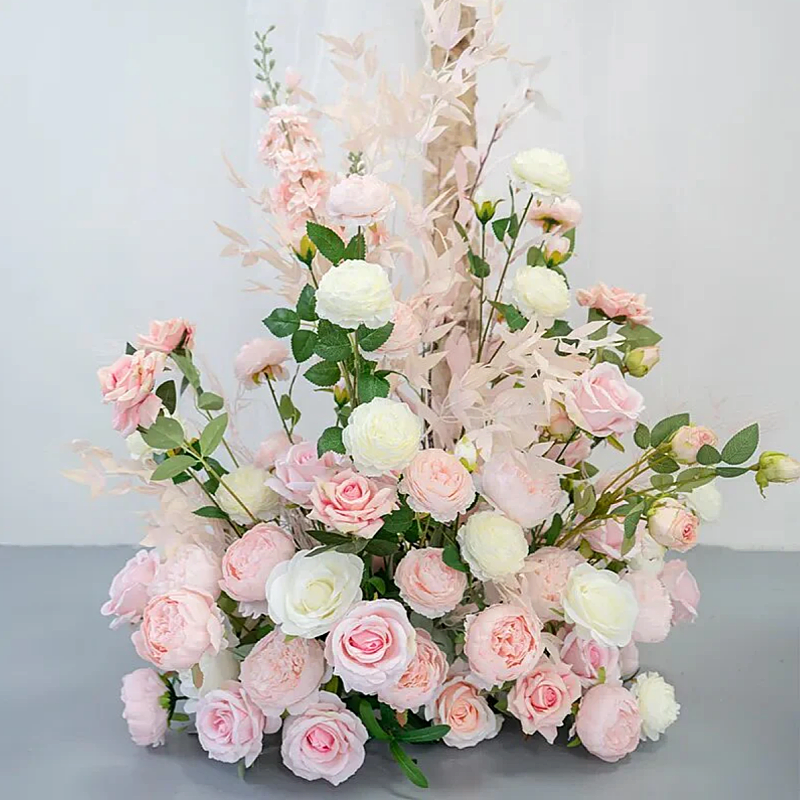 2PK Set  Large Faux Floral Centerpiece Set Altar Decoration Standing Flowers