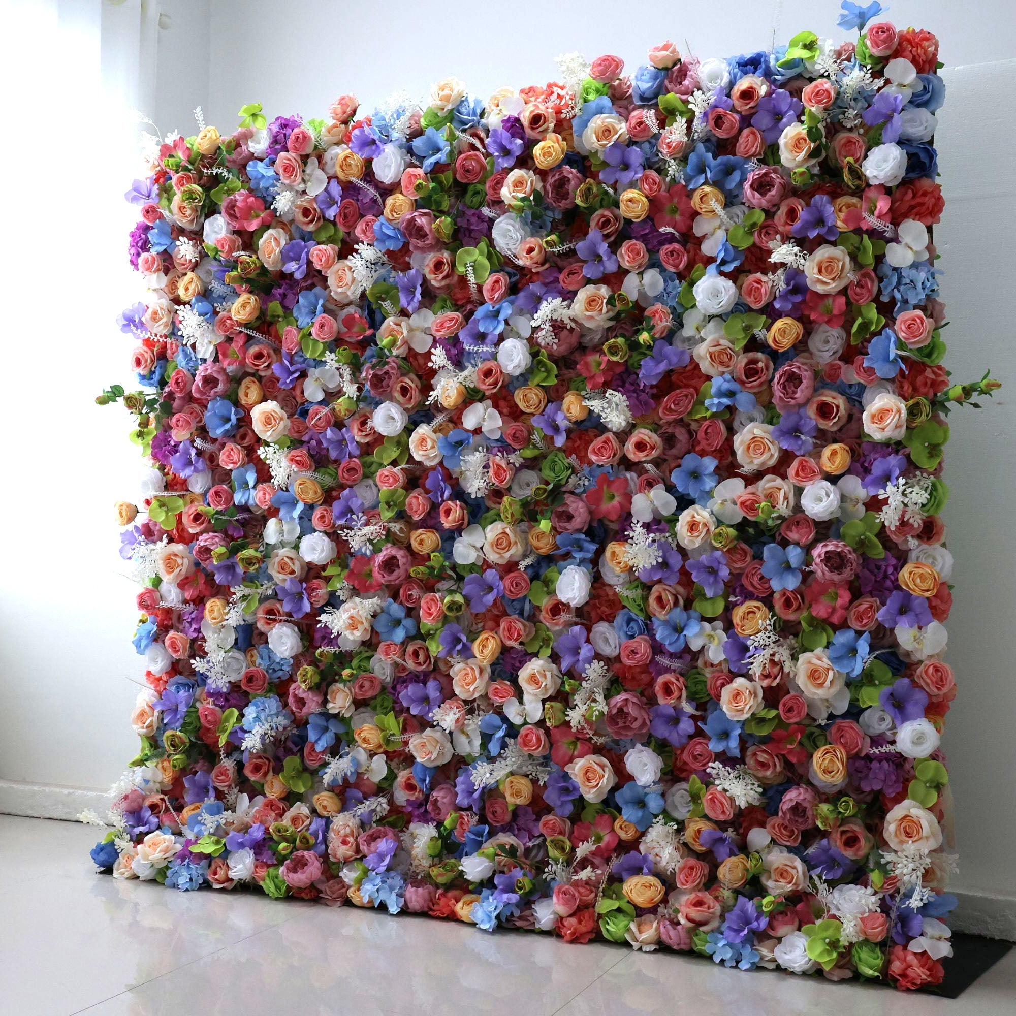 Artificial Flower Wall Wedding Backdrop, Floral Party Decor, Event Photography-VF-328