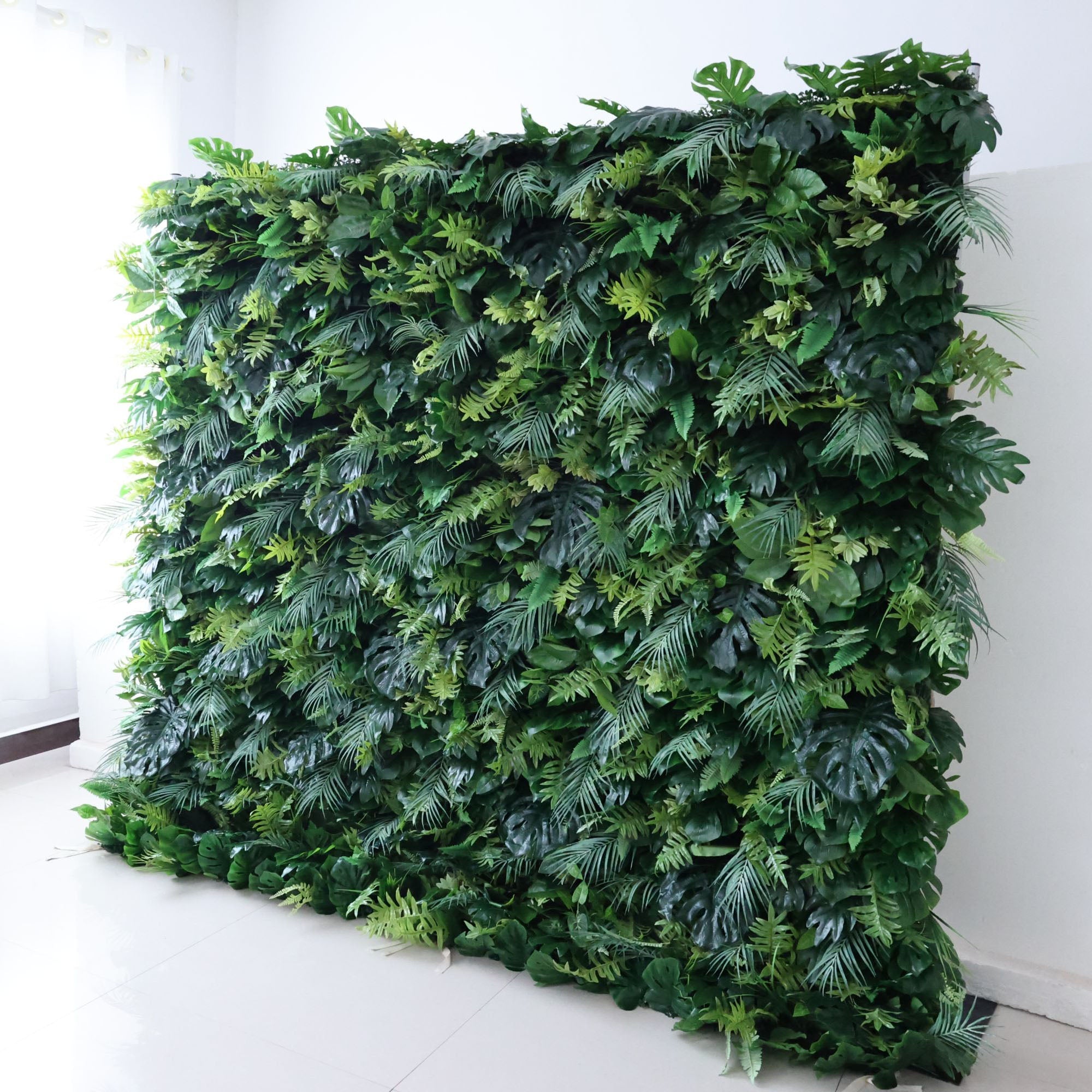 Artificial Grass Wall Wedding Backdrop, Floral Party Decor, Event Photography-VF-311