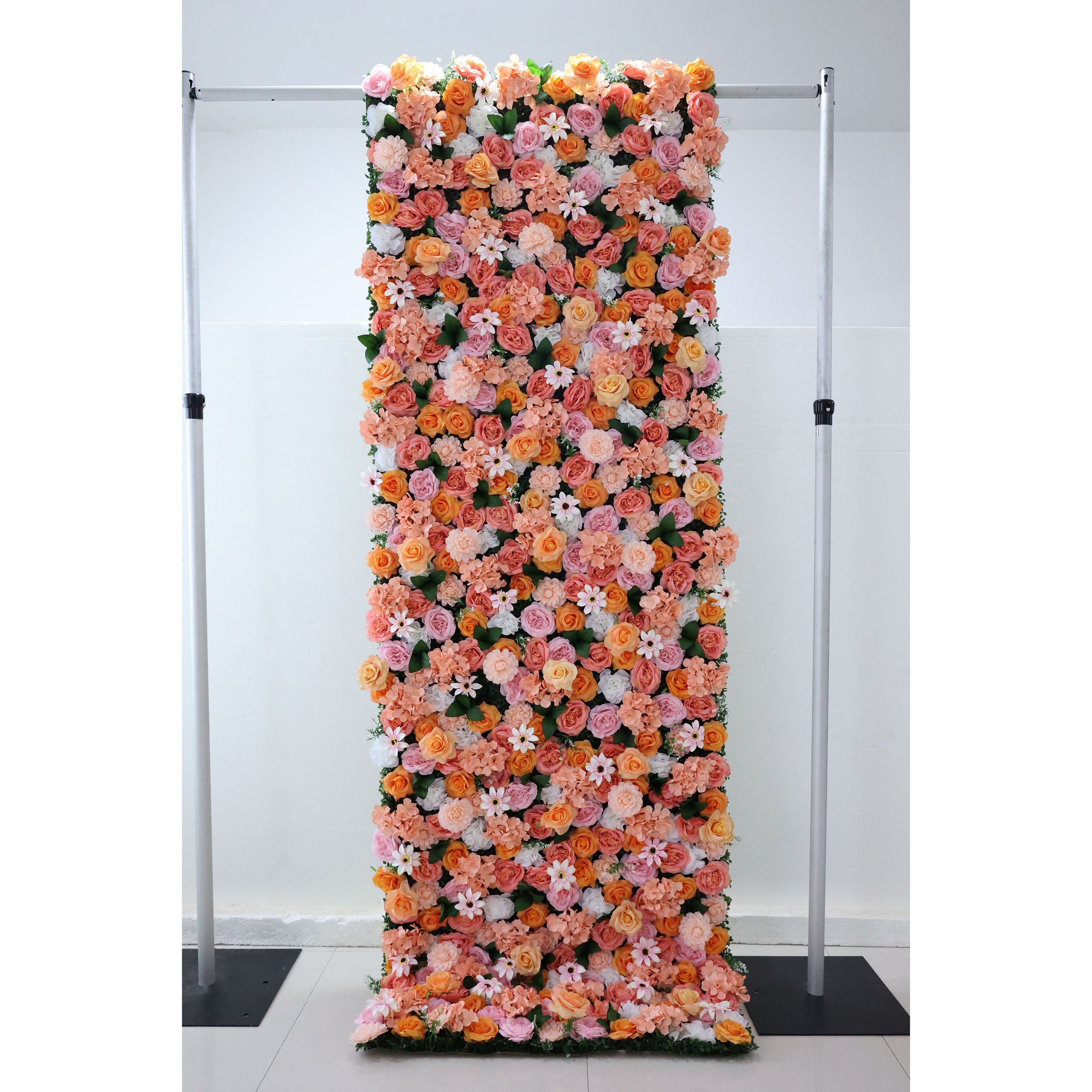 Artificial Flower Wall Wedding Backdrop, Floral Party Decor, Event Photography-VF-343