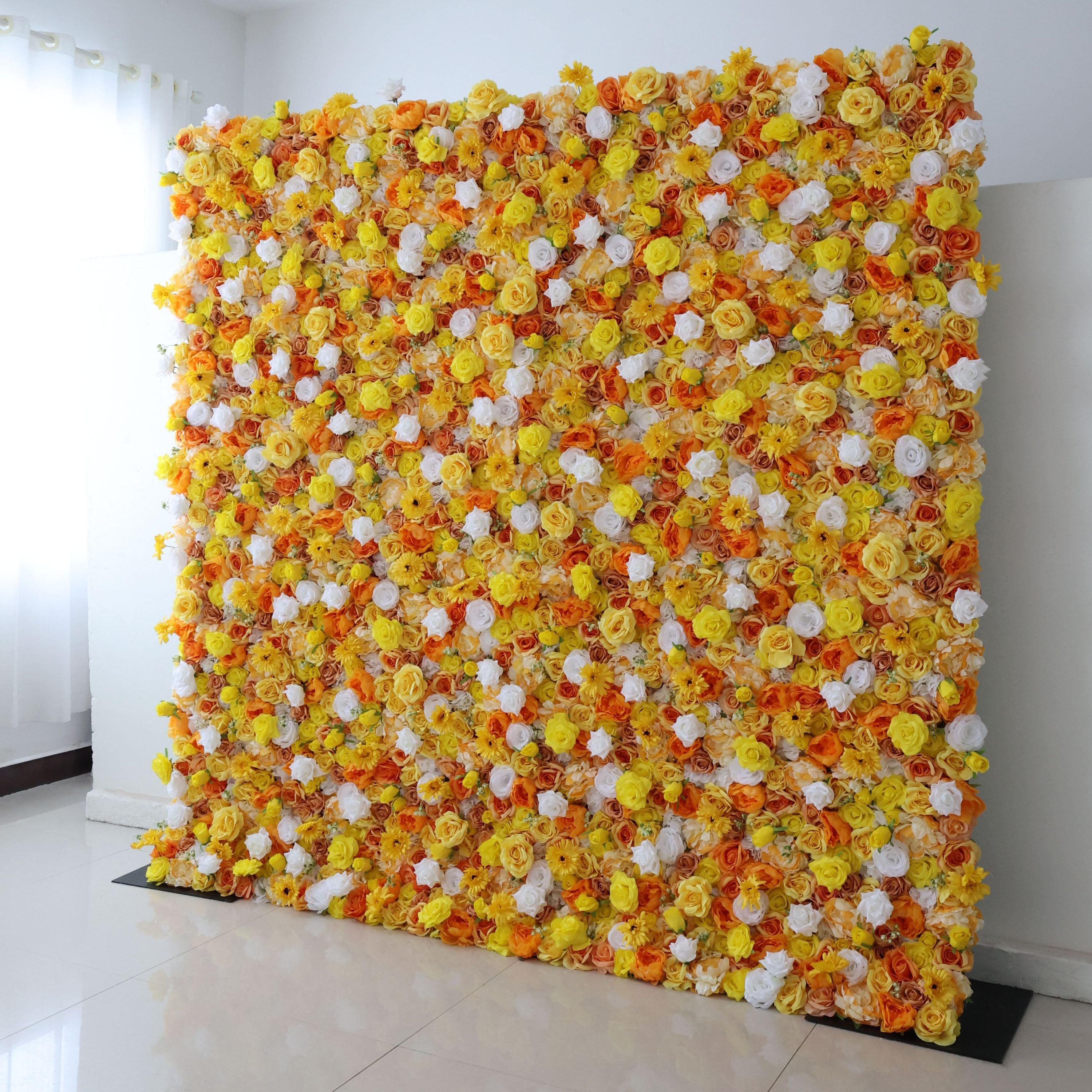 Artificial Flower Wall Wedding Backdrop, Floral Party Decor, Event Photography-VF-346