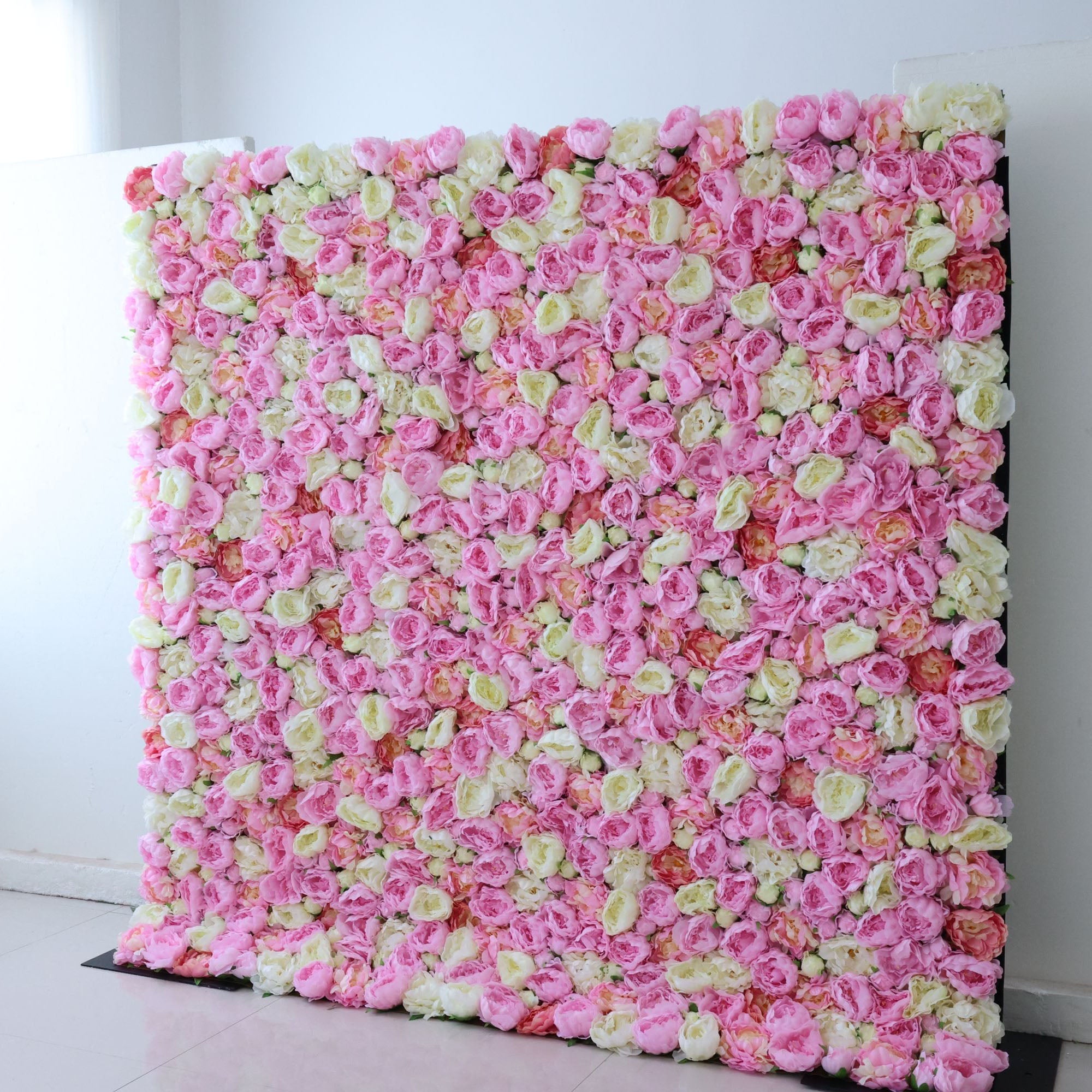 Artificial Flower Wall Wedding Backdrop, Floral Party Decor, Event Photography-VF-347