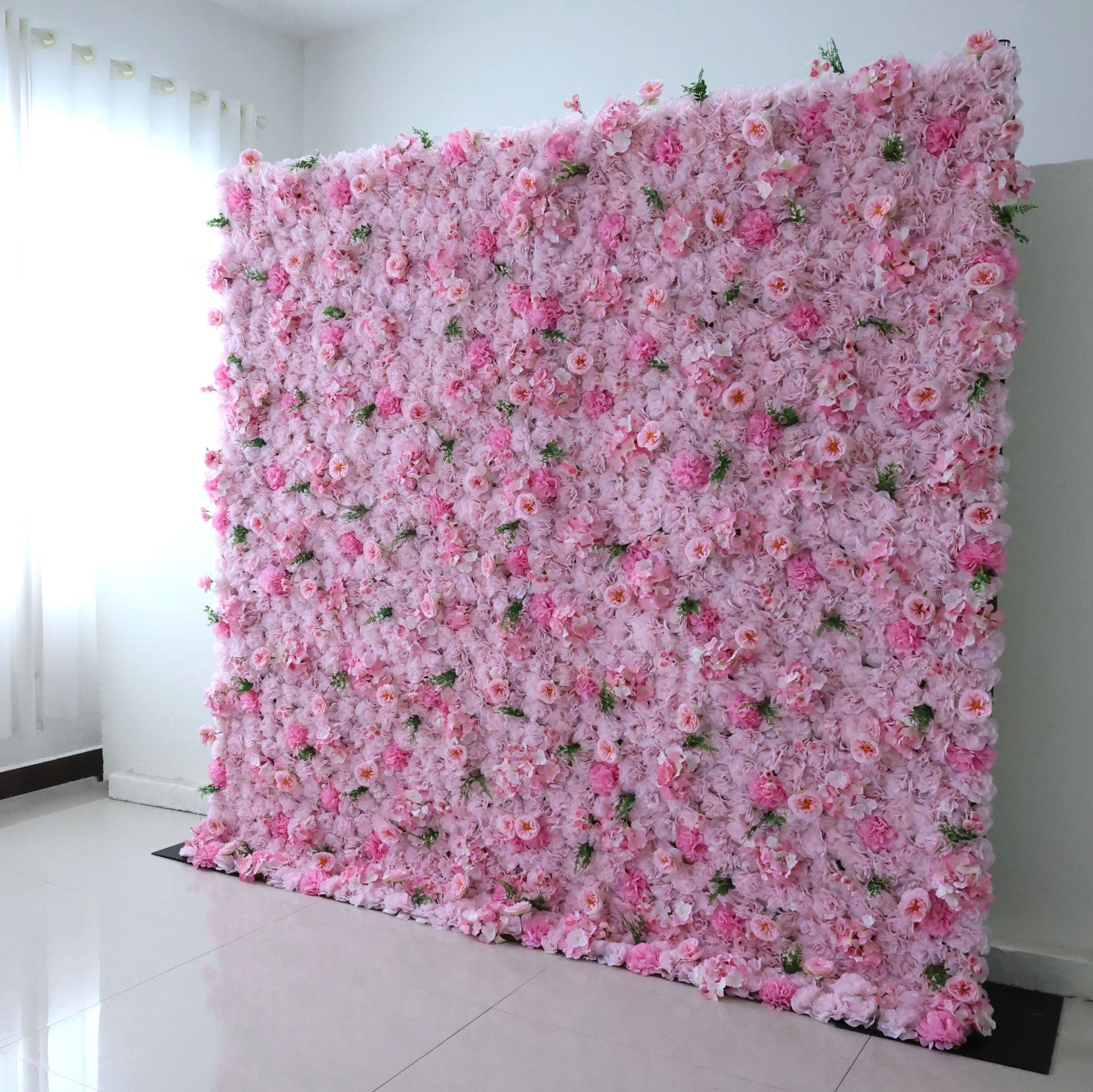 Artificial Flower Wall Wedding Backdrop, Floral Party Decor, Event Photography-VF-350
