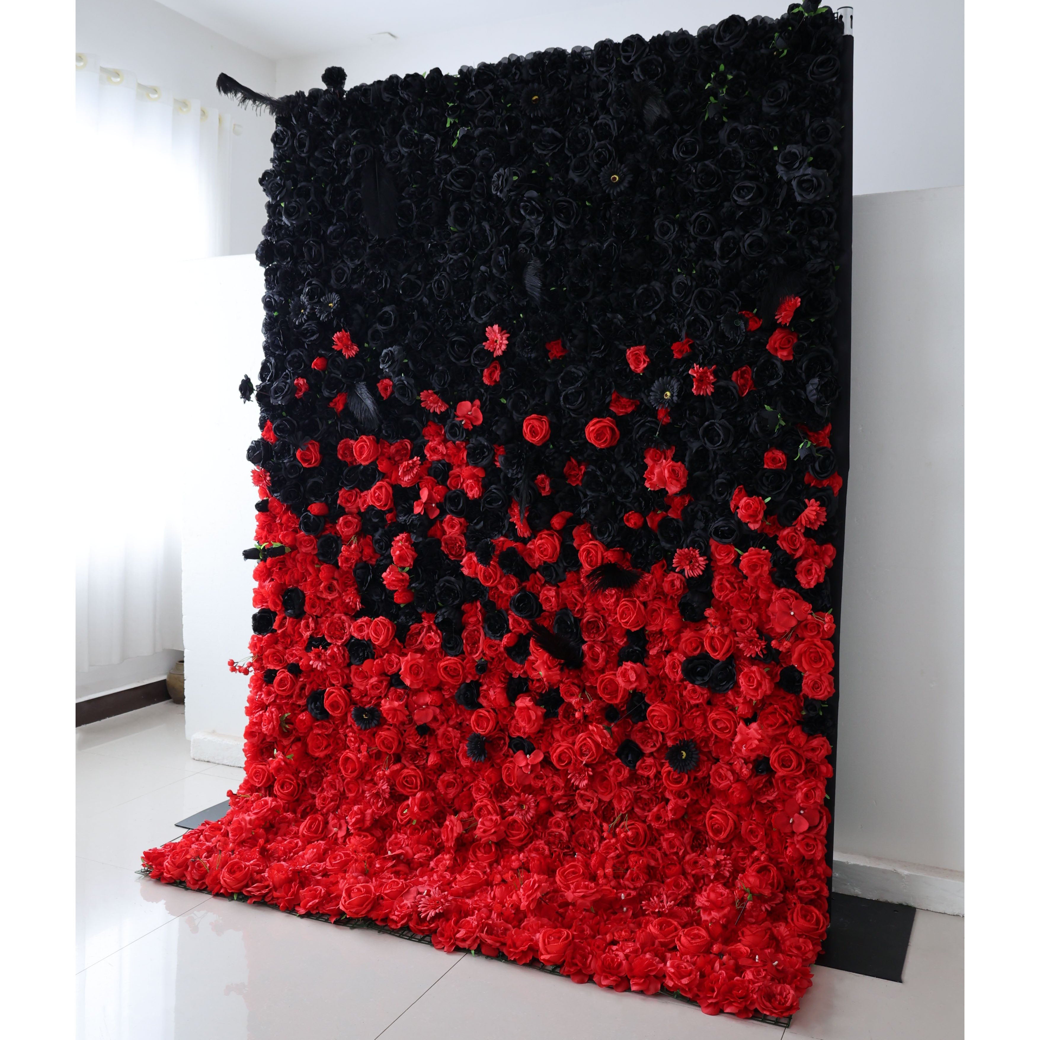 Artificial Flower Wall Wedding Backdrop, Floral Party Decor, Event Photography-VF-352