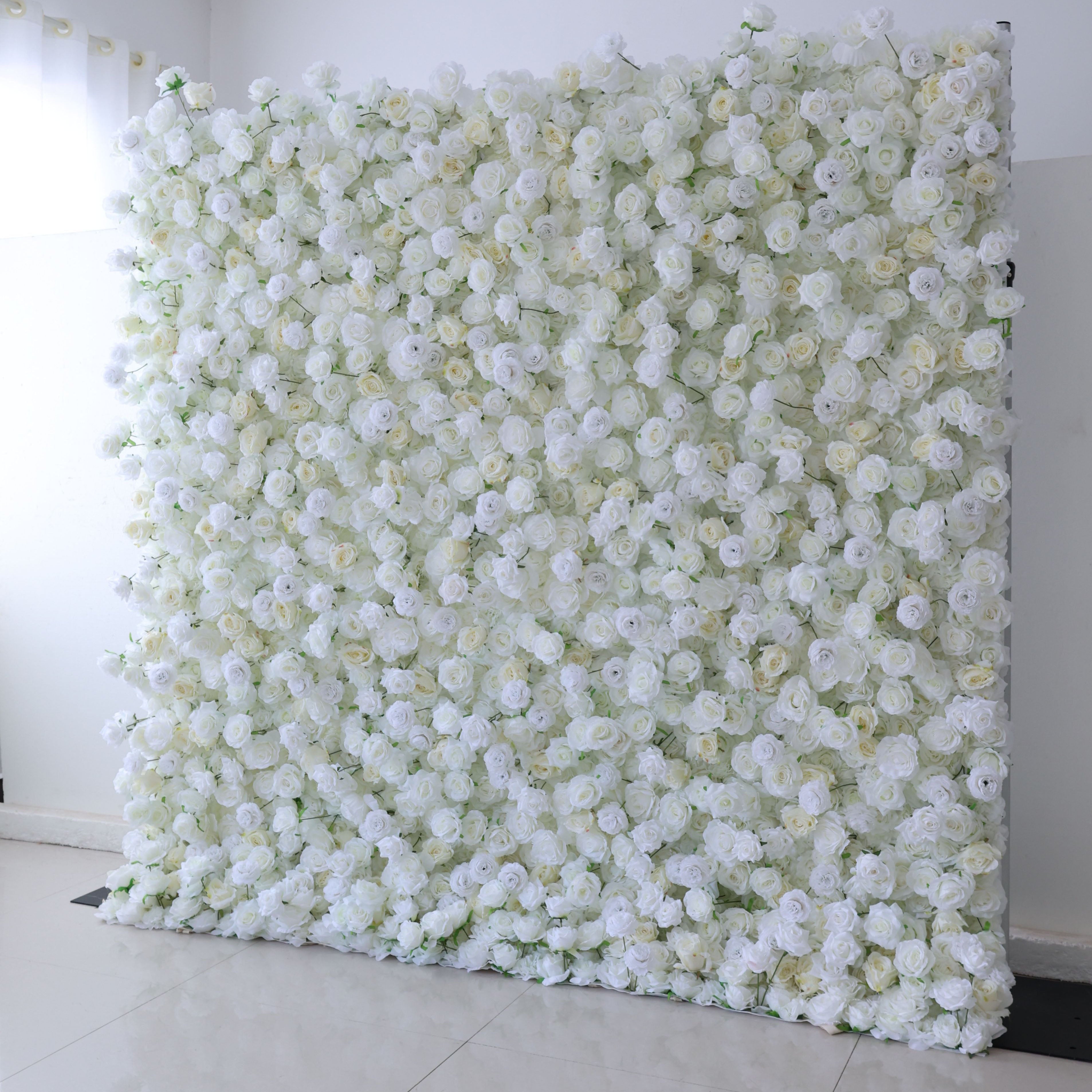 Artificial Flower Wall Wedding Backdrop, Floral Party Decor, Event Photography-VF-369