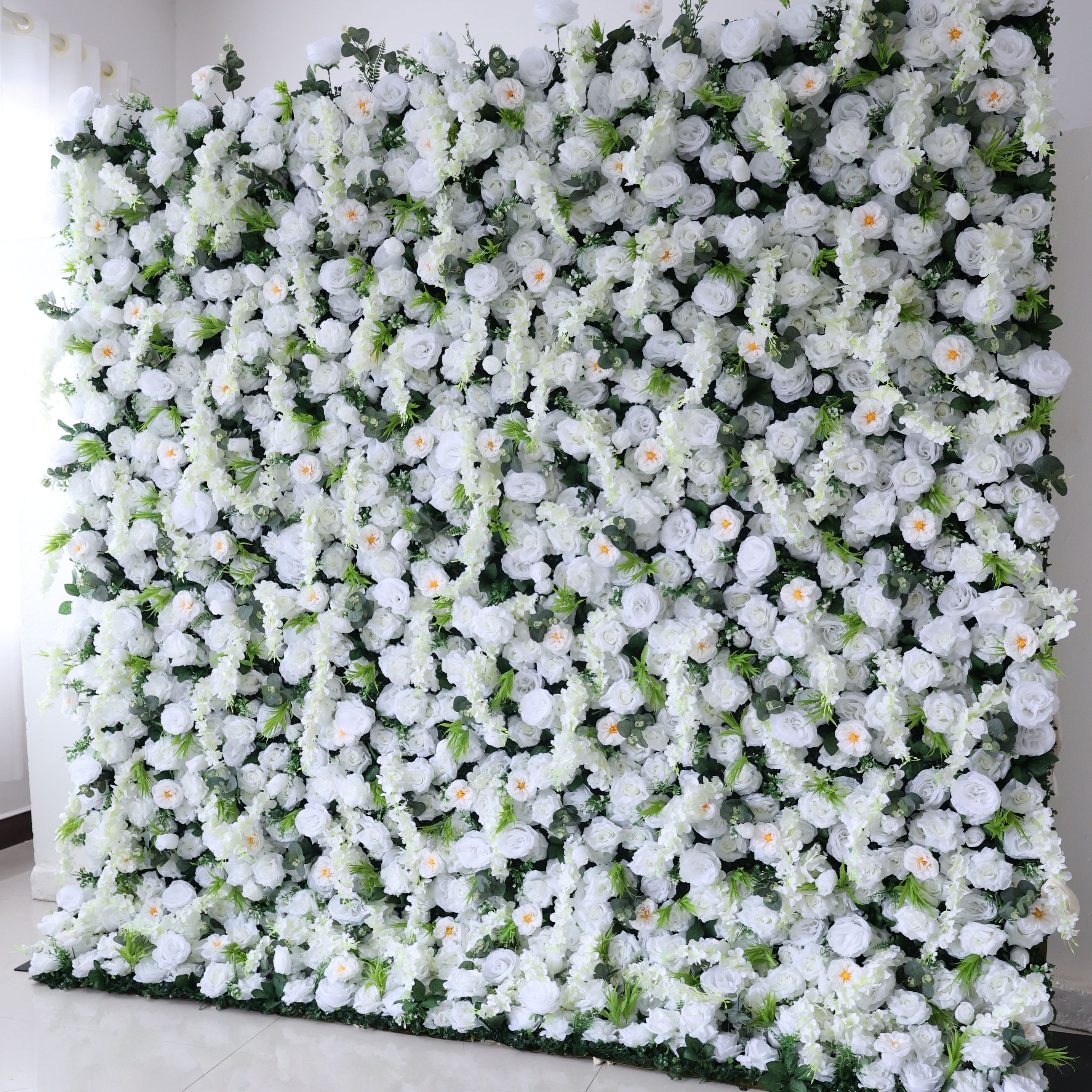 Artificial Flower Wall Wedding Backdrop, Floral Party Decor, Event Photography-VF-391
