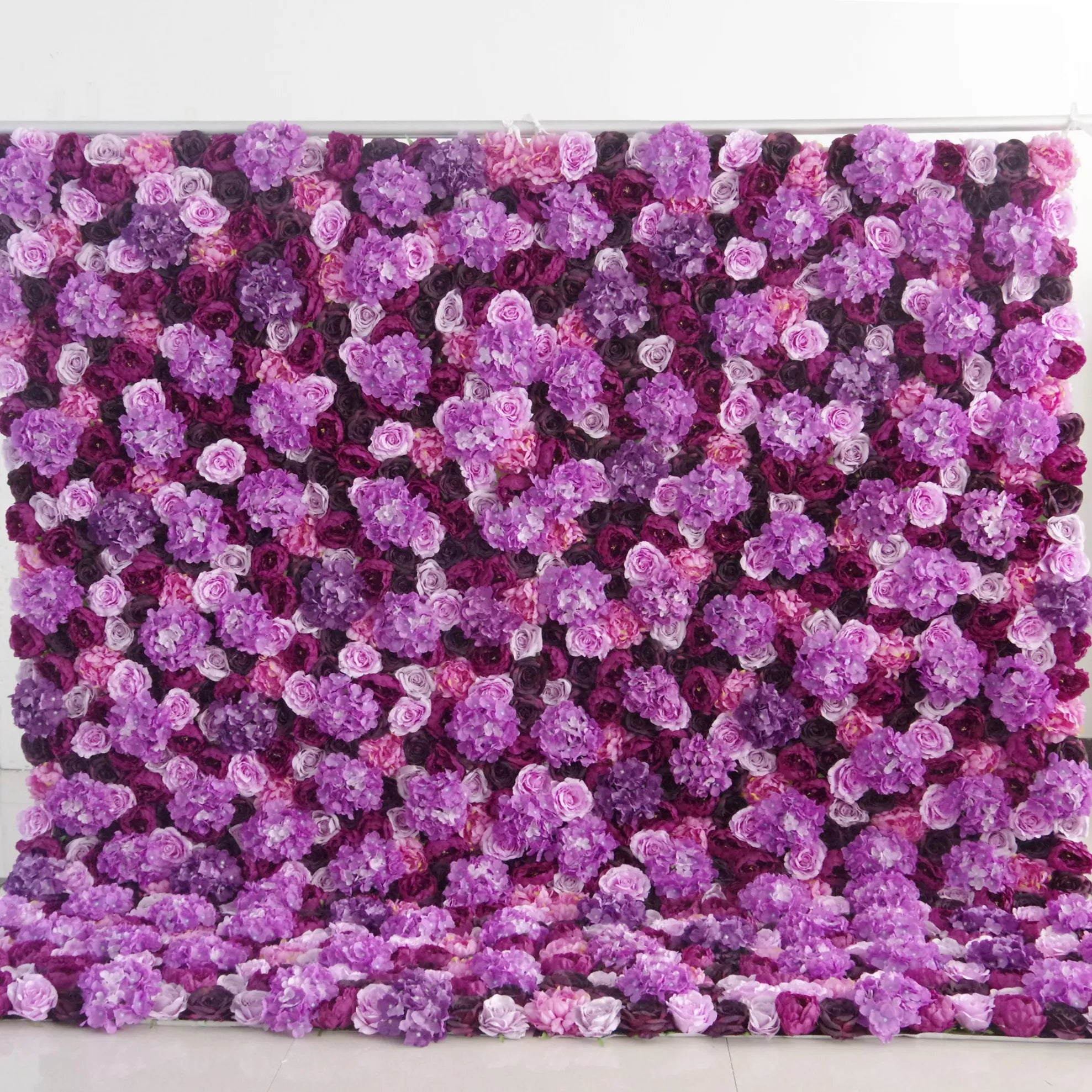 Artificial Mixed Dusty Lavender and Soft Purple Flower Wall Wedding Backdrop, Floral Party Decor -VF-057