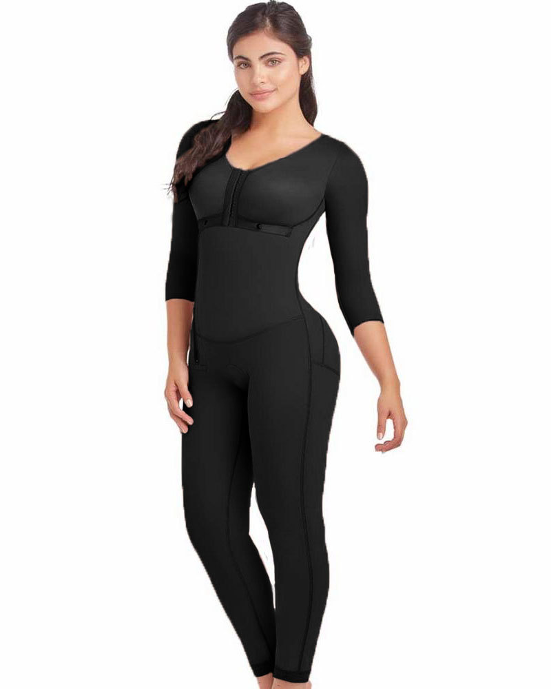 Faja Colombiana Post surgical girdle with side zipper Body-Suit