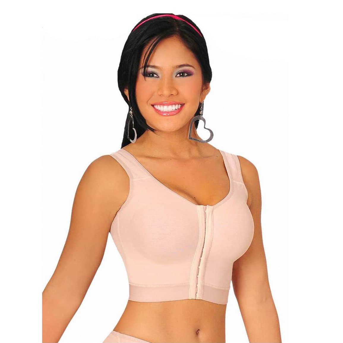 Women's Button-Up Sculpting Sleeveless Top