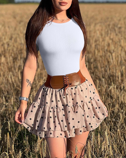 Ribbed Short Sleeve Bodysuit