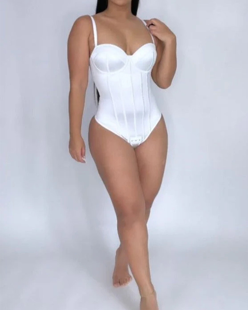 Triangle Bodysuit With Bra（Pre-Sale)