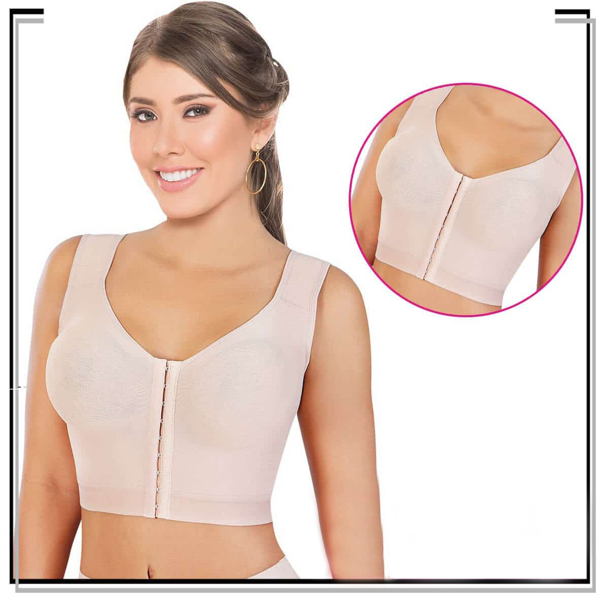 Women's Button-Up Sculpting Sleeveless Top