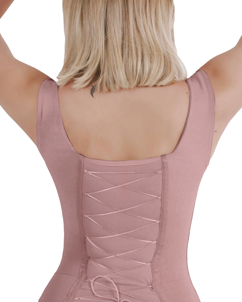 Women's Sexy Back Lace-up SeamlessTummy Control Bodysuit