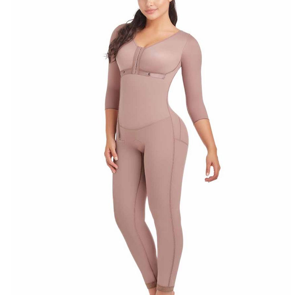 Faja Colombiana Post surgical girdle with side zipper Body-Suit