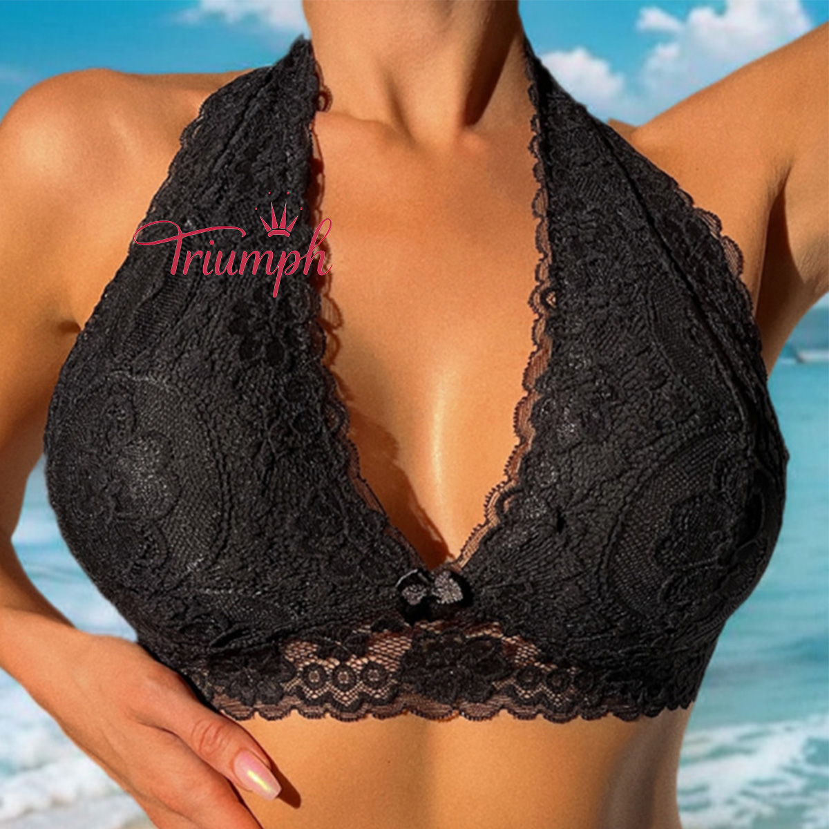 Triumph - 3 kusy. 💥Romantická krajková podprsenka na knoflíky vpředu