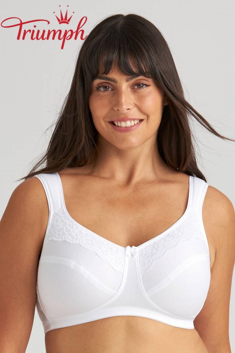 Triumph® 4dílná sada 🥰 Pohodlná podprsenka z čisté bavlny, vhodná pro ženy s větším poprsím