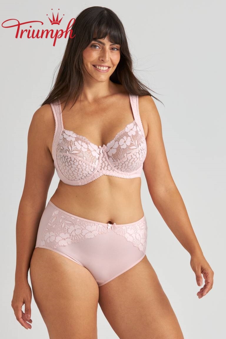 Triumph® 4dílná sada 😘 Sexy krajková bavlněná podprsenka, měkká a pohodlná na kůži