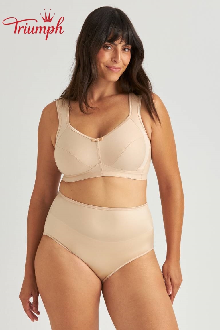 Triumph - Balení 3 kusů 🌼 Podprsenky z čisté bavlny pro velká poprsí