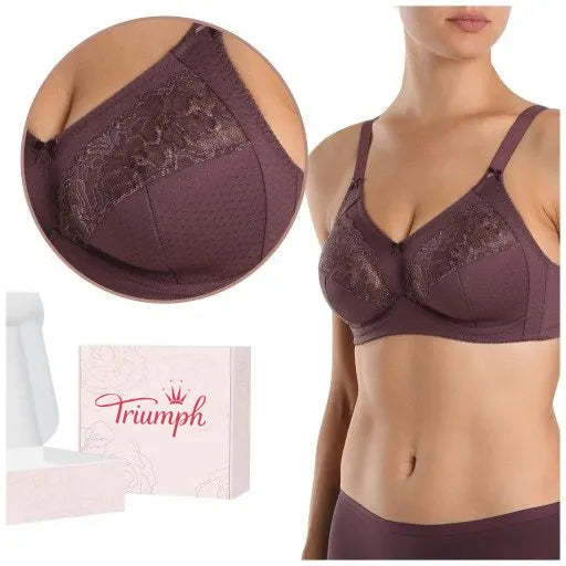 💖Triumph® 3dílná sada ✨ Průhledná podprsenka bez vyztužení, vhodná pro ženy s větším poprsím