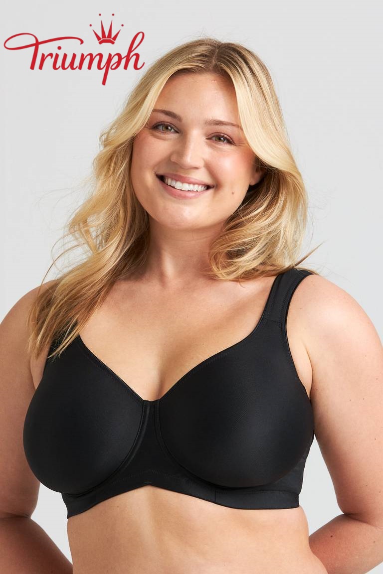 Triumph - 💘(balení 4 kusů) Pohodlné bavlněné podprsenky, vhodné pro ženy s větším poprsím.