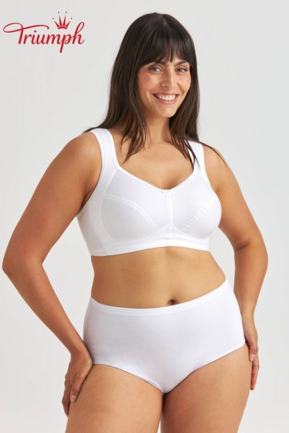 Triumph - Balení 3 kusů 🌼 Podprsenky z čisté bavlny pro velká poprsí