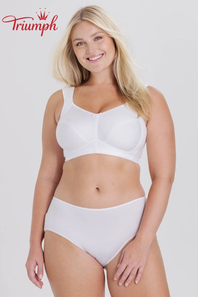 Triumph - Balení 3 kusů 🌼 Podprsenky z čisté bavlny pro velká poprsí
