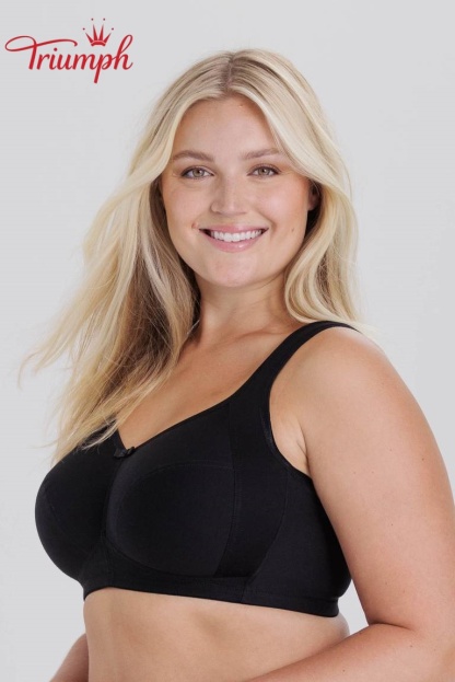 Triumph - Balení 3 kusů 🌼 Podprsenky z čisté bavlny pro velká poprsí