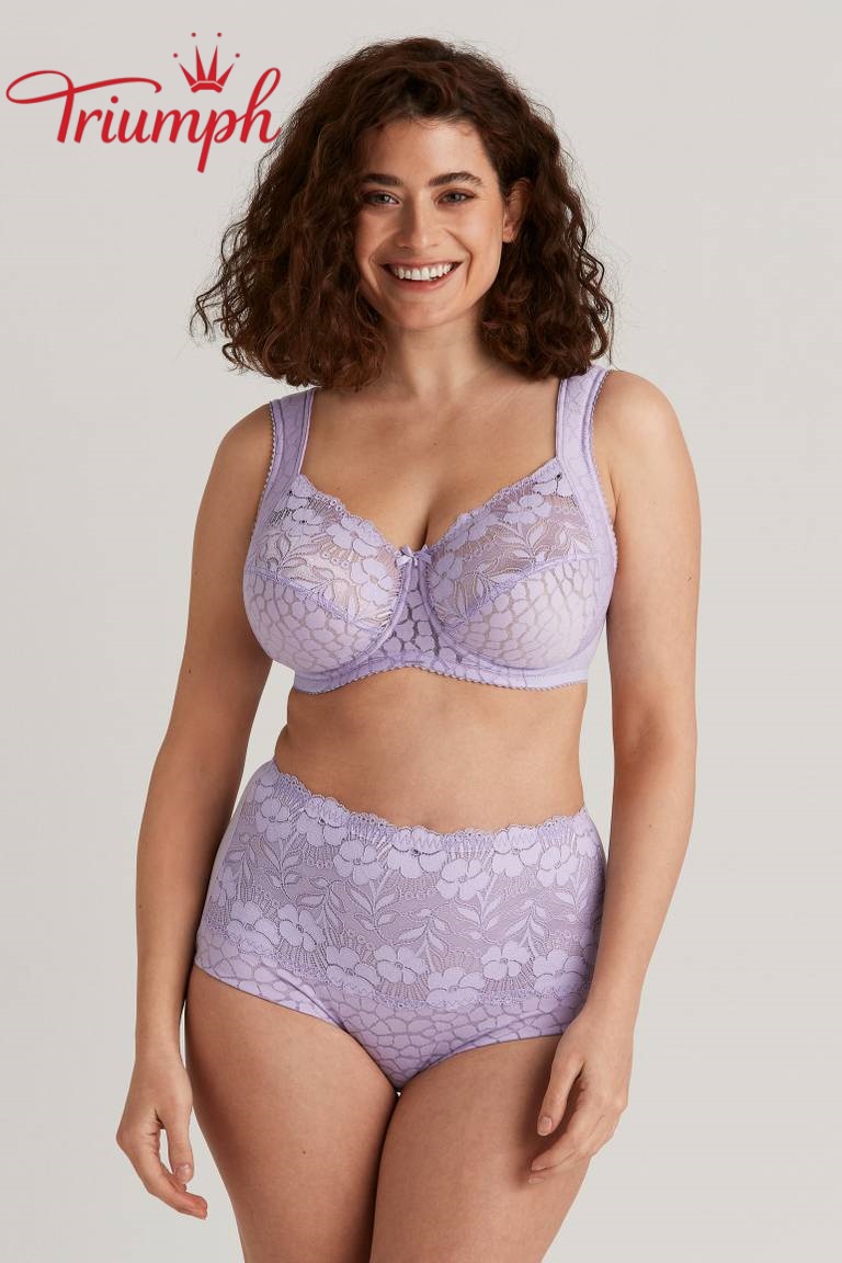 Triumph® 4dílná sada 😘 Sexy krajková bavlněná podprsenka, měkká a pohodlná na kůži