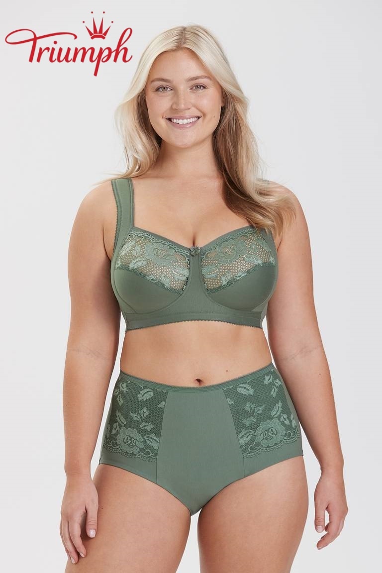 Triumph® 😊 4dílná sada: Sexy a pohodlná klasická krajková podprsenka, vhodná pro ženy s větším poprsím.