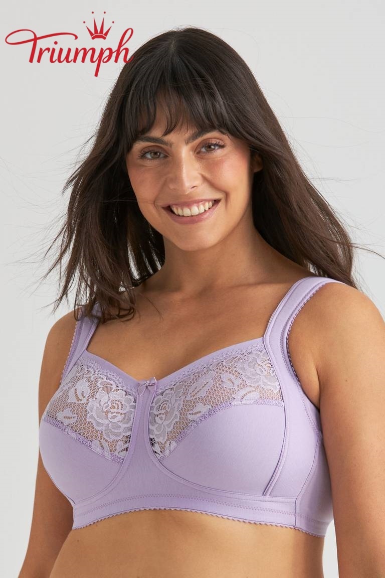 Triumph® 😊 4dílná sada: Sexy a pohodlná klasická krajková podprsenka, vhodná pro ženy s větším poprsím.