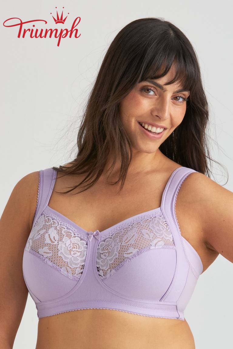 Triumph® 😊 4dílná sada: Sexy a pohodlná klasická krajková podprsenka, vhodná pro ženy s větším poprsím.
