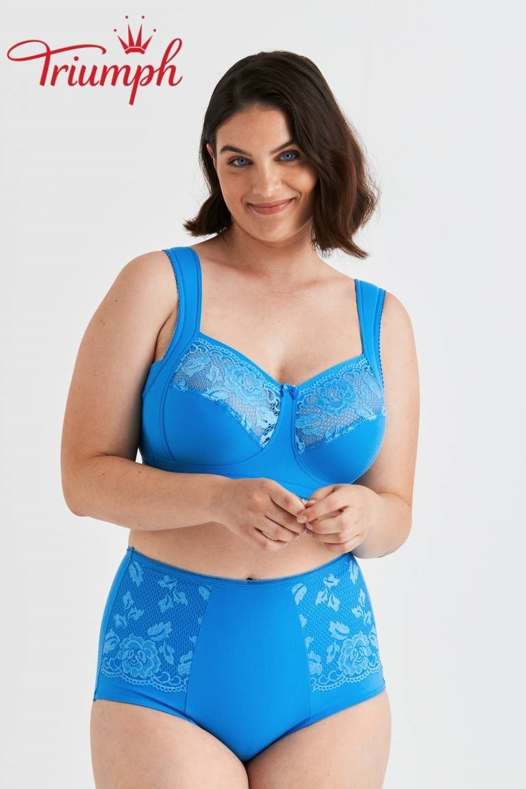 Triumph® 😊 4dílná sada: Sexy a pohodlná klasická krajková podprsenka, vhodná pro ženy s větším poprsím.