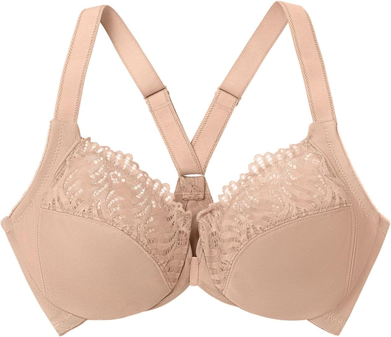 Triumph💥Women's Plus Size Front-close T-back Wonderwire Underwire-Kupte 1 a získáte 2 zdarma