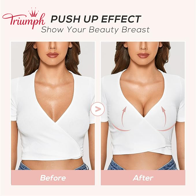 TRIUMPH - (3 ks) Pohodlná push-up podprsenka