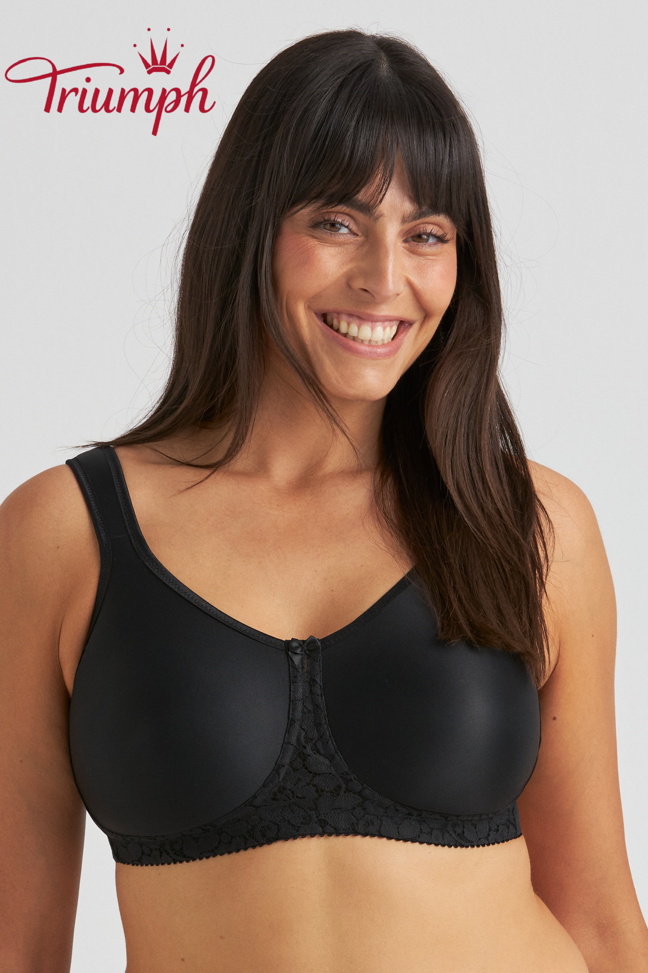 Triumph® 3 kusy 💖 sleva 50 % ✨ Novinka 2026 Polotuhá krajková vyšívaná podprsenka pro větší velikosti [65A-120H]