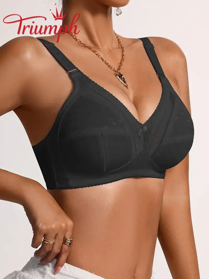 Triumph - (3 ks)💗Elegantní dámská tenká podprsenka se stužkovou výzdobou vpředu, vhodná pro všechna roční období.