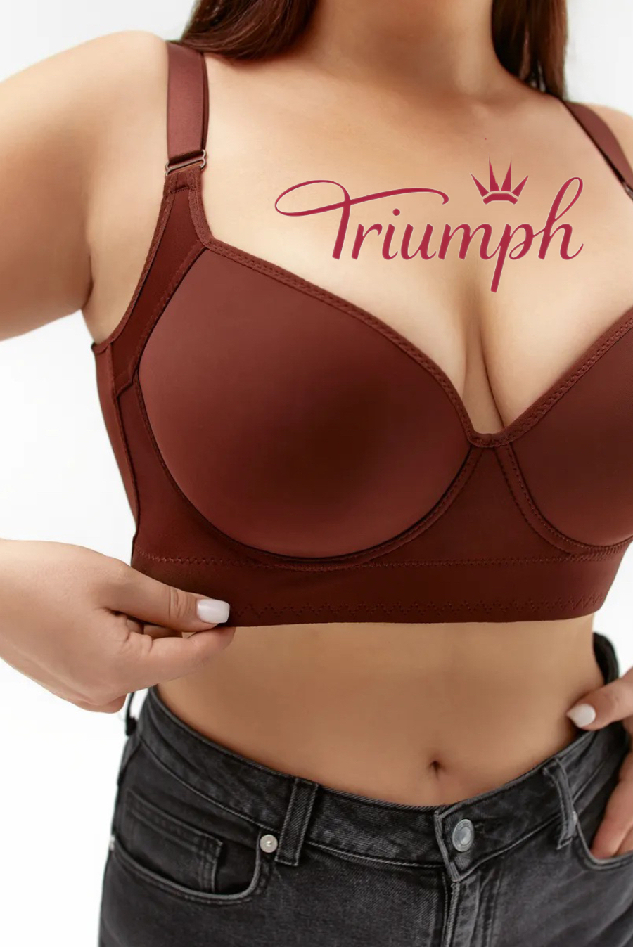 Triumph - balení 3 kusů. 🥇Hladká a bezešvá push-up podprsenka