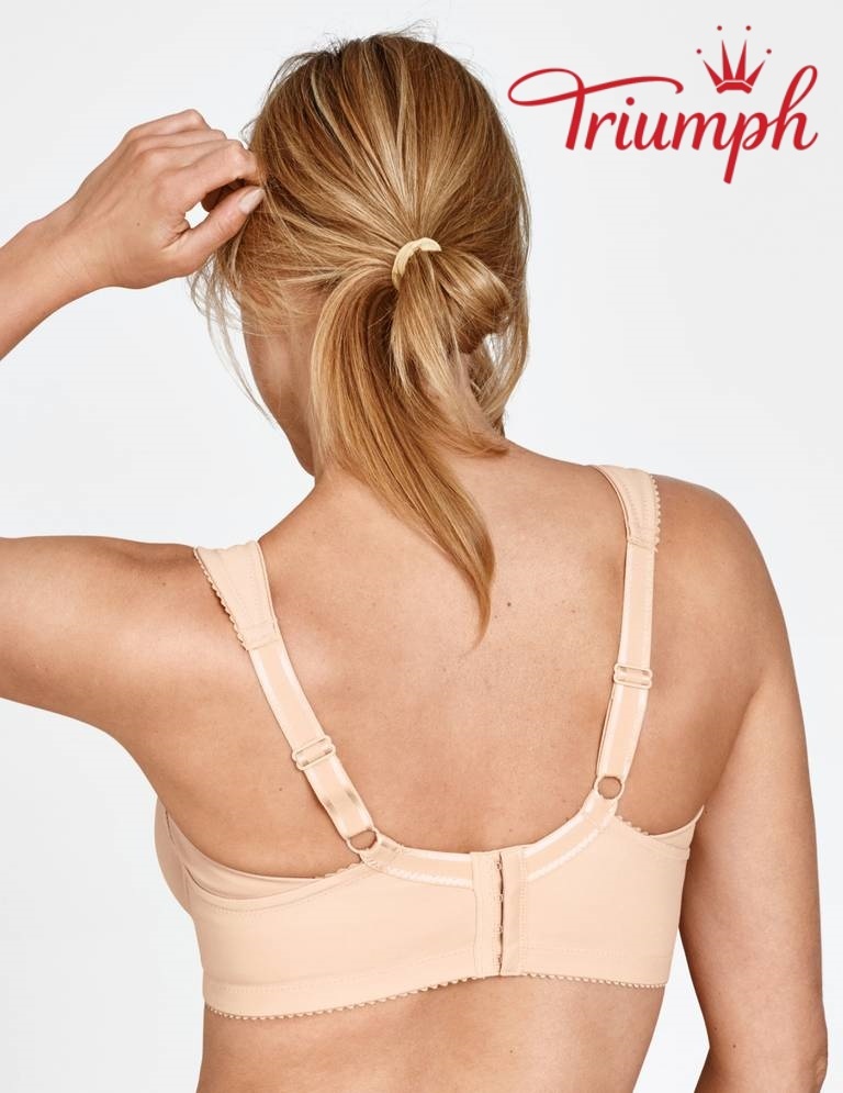 Triumph® 4dílná sada 🥰 Pohodlná podprsenka z čisté bavlny, vhodná pro ženy s větším poprsím.