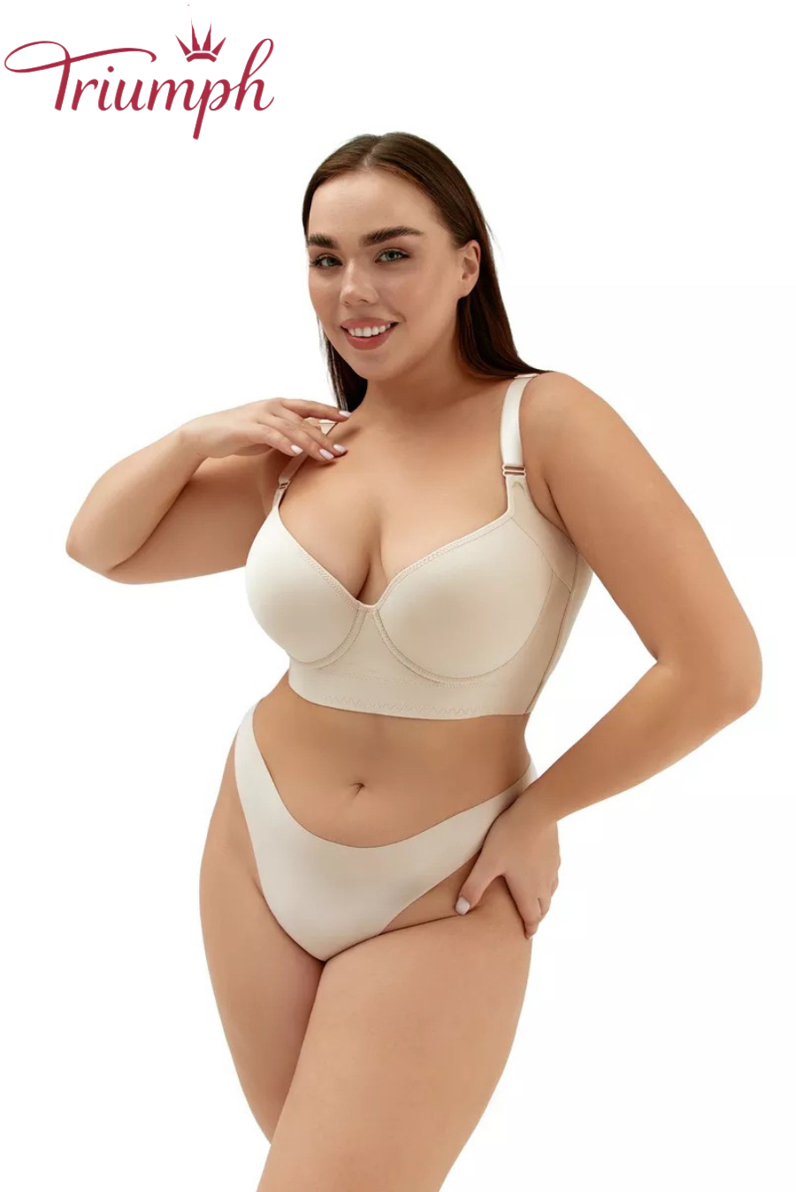 Triumph - balení 3 kusů. 🥇Hladká a bezešvá push-up podprsenka