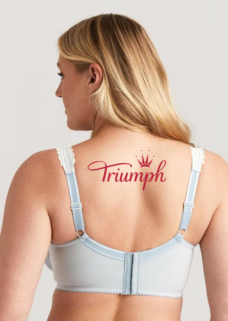 Triumph – (3 ks) 💖 Push-up podprsenka s květinovou výšivkou s plnými košíčky🎁